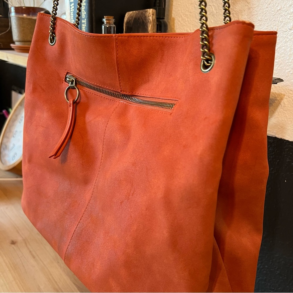 Universal Thread Purse Orange Faux Suede